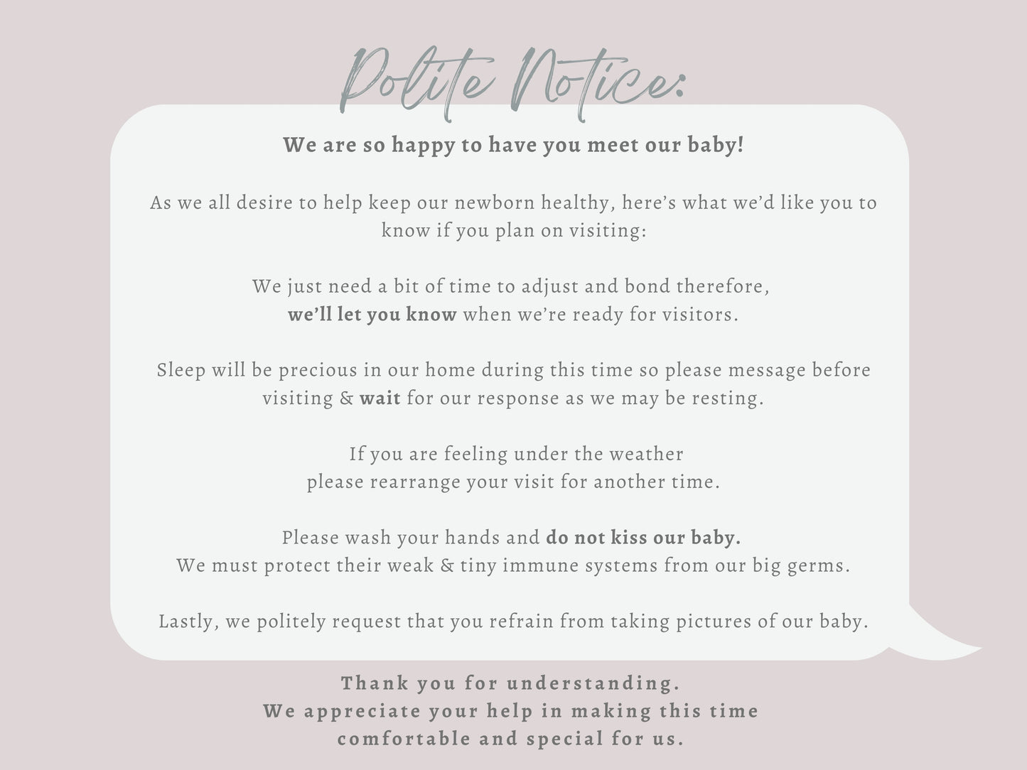 Newborn Arrival Announcement - Crystal