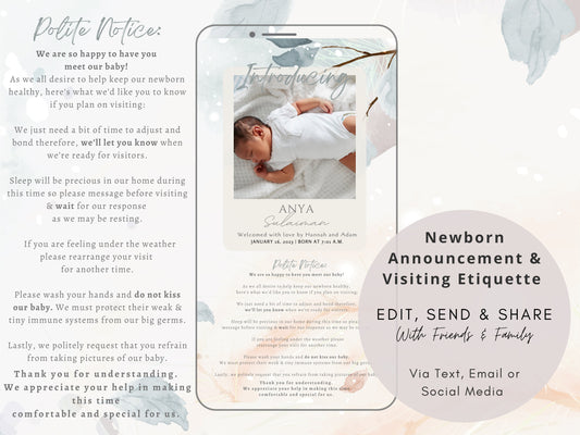 Newborn Arrival Announcement - Crystal